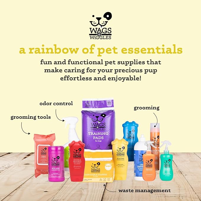 Wags & Wiggles Soothe Oatmeal Dog Shampoo, Warm Vanilla, 16 Oz | pH-balanced colloidal oatmeal formula, for dry, itchy, or sensitive skin, SLS and paraben free daily