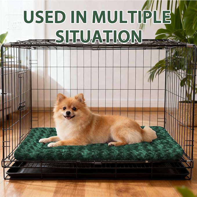 Dog Bed Mat for Small/Medium/Large Dogs Sleeping, Soft, Durable, Washable & Anti-Slip Crate Pads, Reversible Dog Mat Bed Kennel Mat Cat Bed M(30"*20"*1.5")