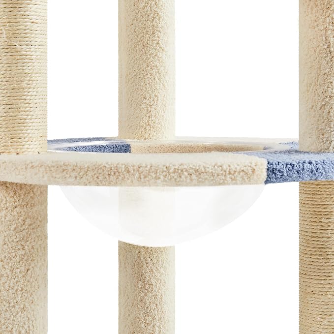 Topeakmart 35in Cat Tree Cat Tower Furniture w/Dangling Ball Platform Perch and Scratching Post for Kittens Cats