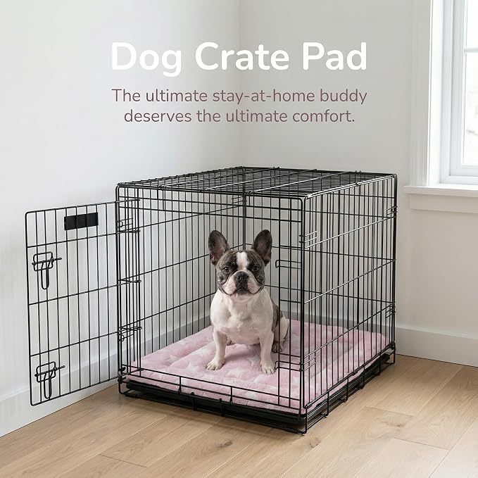 Dog Bed Mat - Soft Crate Pad for Kennel, Durable Pet Bed for Small Dogs & Cats - Comfort Support for Pet Crate, Cage, House