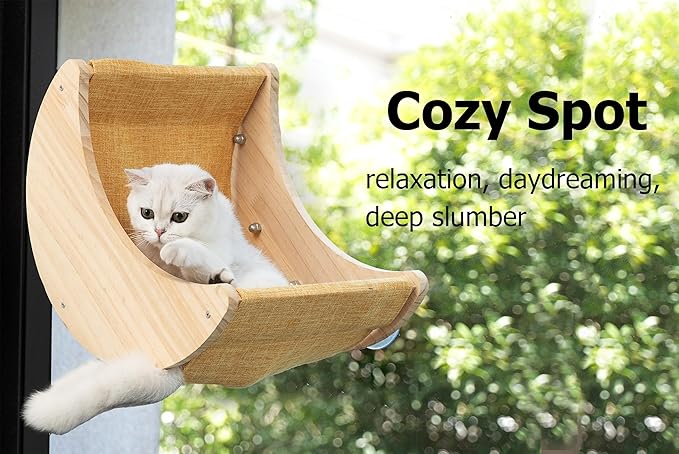 Cat Window Perch for Indoor Cats Suction Cups Mounted Window Bed Hammock
