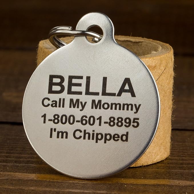 If It Barks - Engraved Pet ID Tags for Dogs - Personalized Stainless Steel Identification Tags - Custom Name Tag Attachment - Made in USA, Call My People