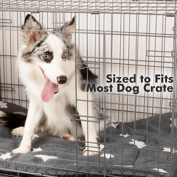 Mora Pets Dog Crate Pad Washable Cat Dog Bed for Crate Flat Pet Kennel Mat | Soft Dog Cat Bed Mat, Puppy Crate Pad for Dog Cage Cozy Sleeping Liner, Cute Pillow Cushion Anti Slip Small 2 Pack 24 x 18