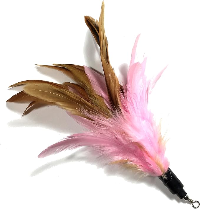 Pet Fit for Life 7 Piece - Plus Bonus - Replacement Feathers and Soft Furry for Interactive Cat and Kitten Toy Wands…