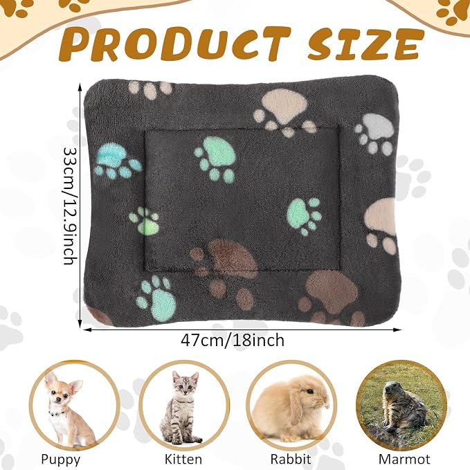 4 Pack Soft Pet Bed Mat Small Dog Crate Fleece | Tuanse Soft Pet Beds Mat Small Dog Crate Fleece,13 X 19 Inches,Black