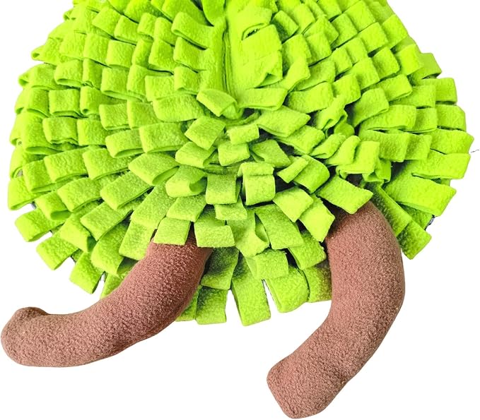 Dog Snuffle Mat Fleece Foraging Fruit Design Mats Small Animals Interactive Feeding Toy Anti Slip Slow Feeder Pet Treat Dispenser for Dogs Rabbits Guinea Pigs (Pear)