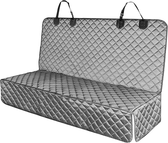 PETICON Waterproof Scratchproof Pet Bench Seat Covers for Cars, SUVs, Nonslip Durable Back Seat Cover for Dogs, 600D Oxford Fabric, Machine Washable