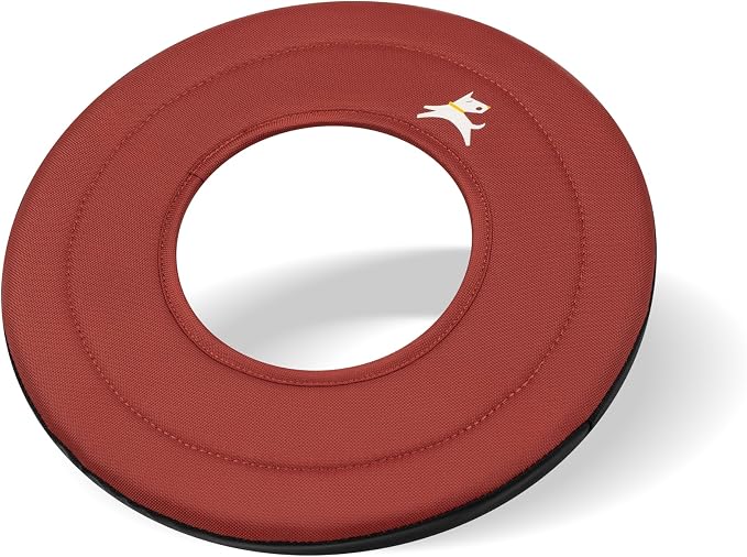 OllyDog Super Flyer Dog Flying Disc – Floating Fetch Toy for Water Play, Soft Eco-Friendly Recycled Fabric, Gentle on Teeth, 11" for Medium & Large Dogs (Cider)