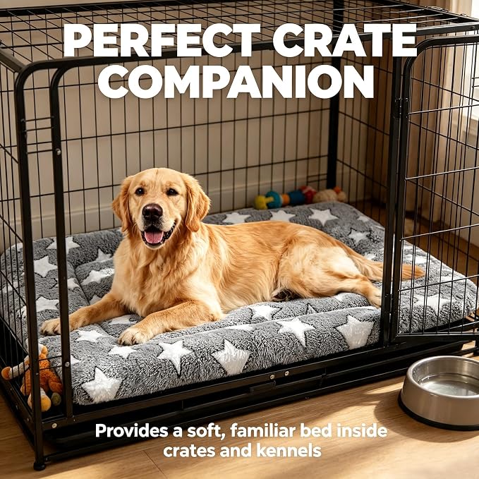 Dog Bed Mat - Comfortable Kennel Pad, Multi-Purpose Crate Bed for Dogs & Cats, Soft Support