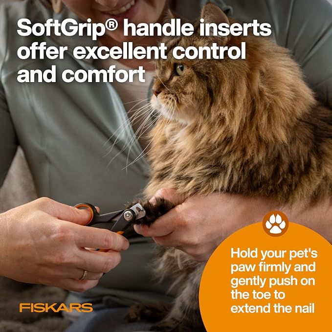Fiskars Pet Small Nail Clippers, Cat and Dog Trimmers for Grooming, 4.25" (Pack of 6)