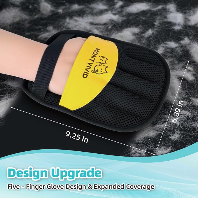 Pet Hair Removal Glove, Upgraded Electrostatic Pet Hair Remover, Reusable Five-Finger Magic Brush, Effectively Removes Dog & Cat Hair from Couch, Carpet, Clothes, Furniture & Car Seat