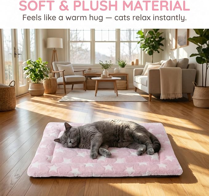 Cat & Dog Bed Mat - Reversible Dog Crate Bed Mats, Soft & Breathable Kennel Pad, Durable Crate Bed for Extra Small Dogs & Cats