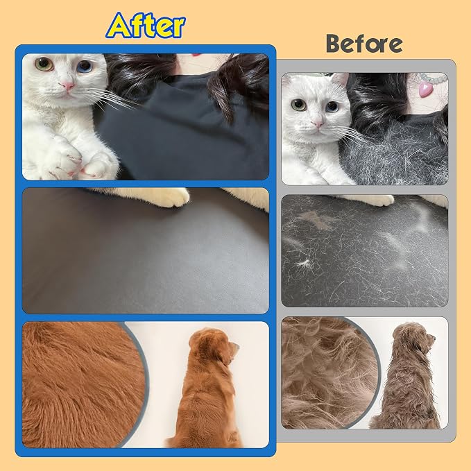 2 Pcs Pet Hair Removal Gloves for Cat Dog Electrostatic Magic Brush & Comb | Upgrade thickened five-finger design, hair remover comb for carpet clothing laundry sofa, magic lint remover for grooming