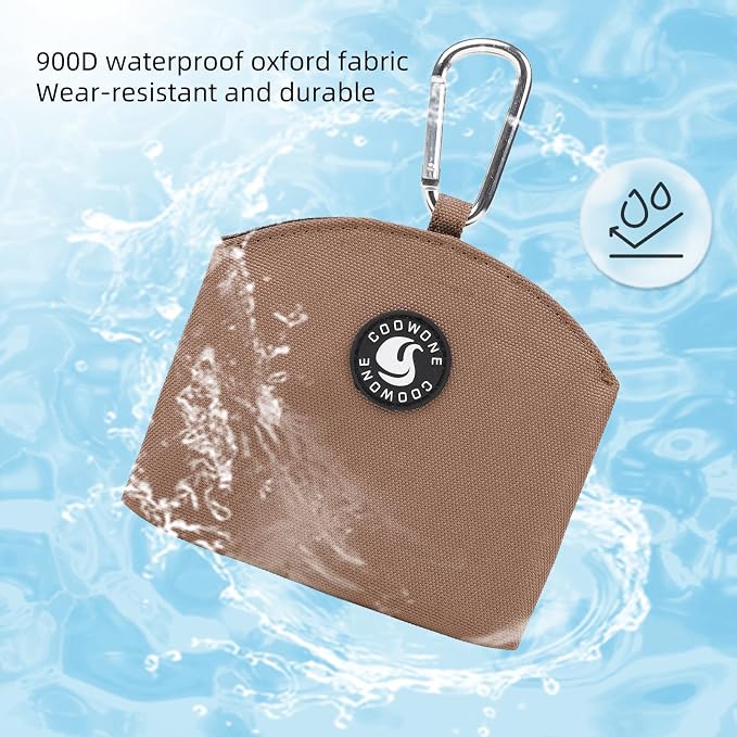 Dog Treat Pouch Magnetic Closure Small Dog Training Treat Pouch Pocket Sized Small Dog Treat Pouch with Clip (Coffee)