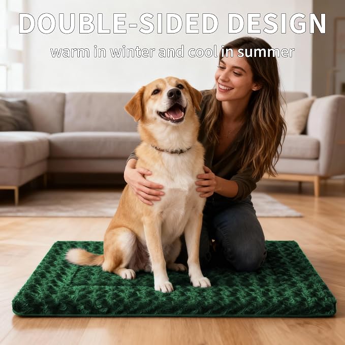 Dog Bed Mat - Comfortable Kennel Pad, Multi-Purpose Crate Bed & Mats for Dogs & Cats – Soft Crate Mat for Dog & Cat
