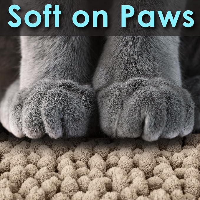 CatGuru Cat Litter Mat, Medium, Extra Large, XXL, Waterproof Litter Box Mat, Non Slip Kitty Litter Mat, Machine Washable Litter Trapping Mat, Soft Litter Tray, Cat Stuff (XXL, Sand/Heavy-Duty)