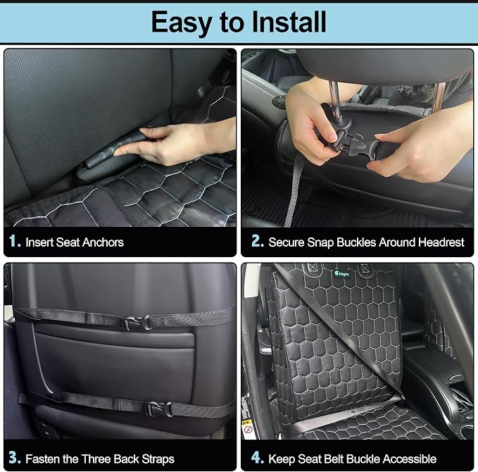 Meginc Front Seat Covers for Cars,Waterproof Car Seat Protector with Side Flaps 600D Fabric Front Seat Dog Cover for Trucks Vans SUVs Sedans, Non Slip Scratch Proof Seat Covers for Dogs in Car