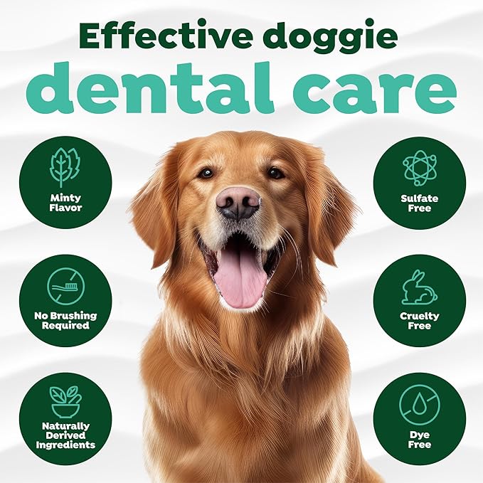 TropiClean Fresh Breath No Brushing Clean Teeth Dental & Oral Care Gel for Dogs, 4oz - 3 Pack