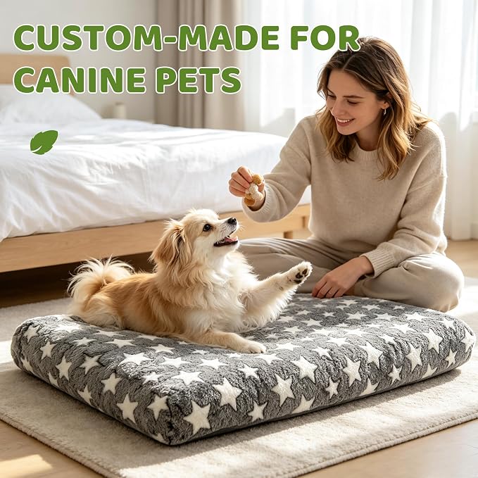 Orthopedic Dog Bed for Large Dogs with Removable Washable Cover | Orthopedic foam support, egg-crate design for joint pain relief, breathable cover, non-slip bottom, crate-friendly travel bed