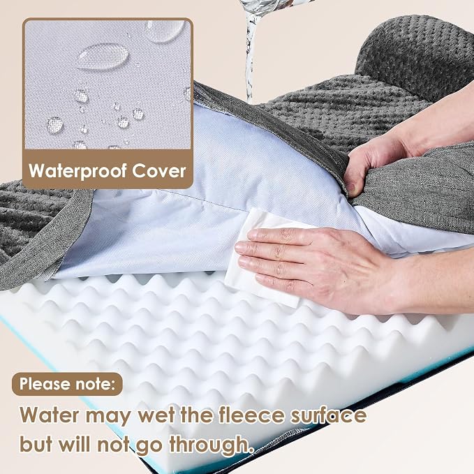 EHEYCIGA Memory Foam Dog Bed Large Size Dogs, Orthopedic Dog Bed Large with Washable Removable Cover, Waterproof Pet Sofa Couch with Nonskid Bottom, 36x27x6, Dark Grey