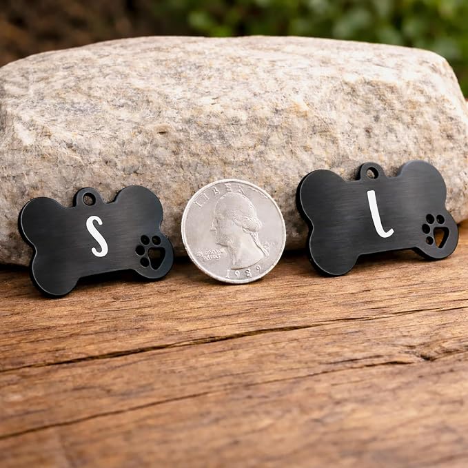 Ultra Joys Dog Tags Personalized for Pets - Hollow Paw Custom Pet ID Tag - Engraved Dog Tag for Small Dogs - Custom Your Own
