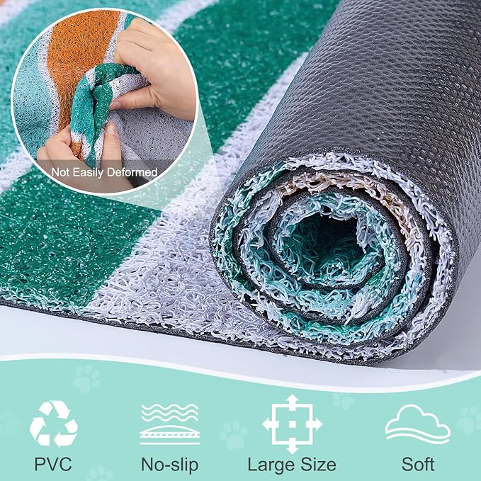 Unicorn Catcher 33.5"x22.4" Cat Litter Mat, Non-Slip Trapping Mat for Cats | PVC Mesh Litter Trapping Mat With A Non-Slip Backing Designed To Keep Floors Clean For Indoor Cats