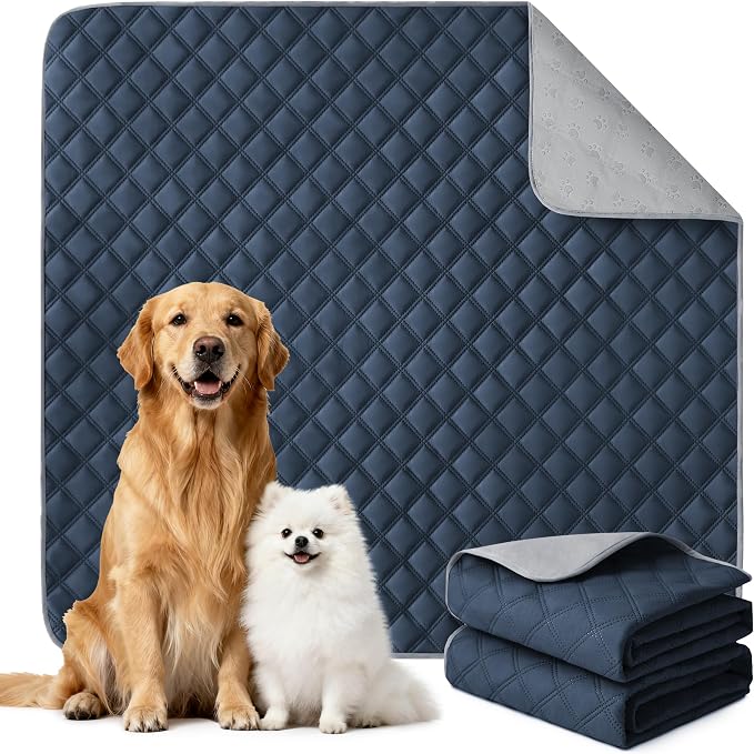 Eterish Reusable Washable Pee Pads for Dogs Large/Extra Large 36'' x 41'' 2 Pack, Absorbent Pet Puppy Dog Training Pads Non-Slip, Waterproof Whelping Potty Pads for Dogs Leak-Proof