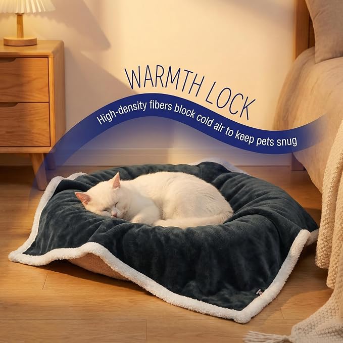 Kritter Planet Dog Blankets for Large Dogs, Soft Fluffy Fleece Pet Blankets for Couch, Sofa, Dog Beds, Car Seats, Creat, Washable, 50x60 inches, Black