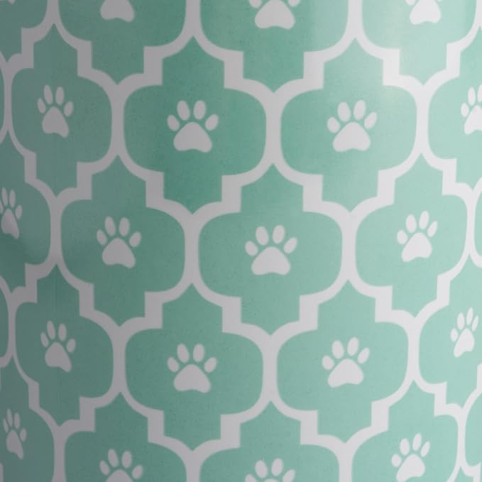 Bone Dry Lattice Pet Treat Jar with Bamboo Lid, Dishwasher Safe, Canister, 4x6.5, Aqua (Pack of 6)