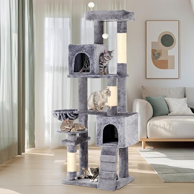 YITAHOME 70.8-Inch Tall Cat Tree Indoor | Multi-Level Cat Tower with Condos, Top Perches, Scratching Posts