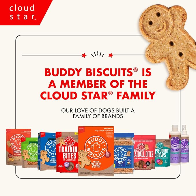 Buddy Biscuits Trainers Training Bites Soft & Chewy Dog Treats, Bacon, 10 oz. Pouch | Made with Natural Pork Liver, Free of Corn, Soy, Or Artificial Flavors, Baked in the USA, Only 1.5 Calories Per Treat