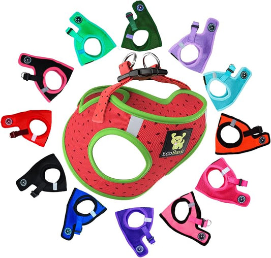 EcoBark Step in Dog Harness Reflective Soft Ultra Padded Mesh Dog Harnesses for XXS, XS, Small, and Medium Dogs Eco-Friendly Comfort Secure Halter No Pull Adjustable Pet Vest