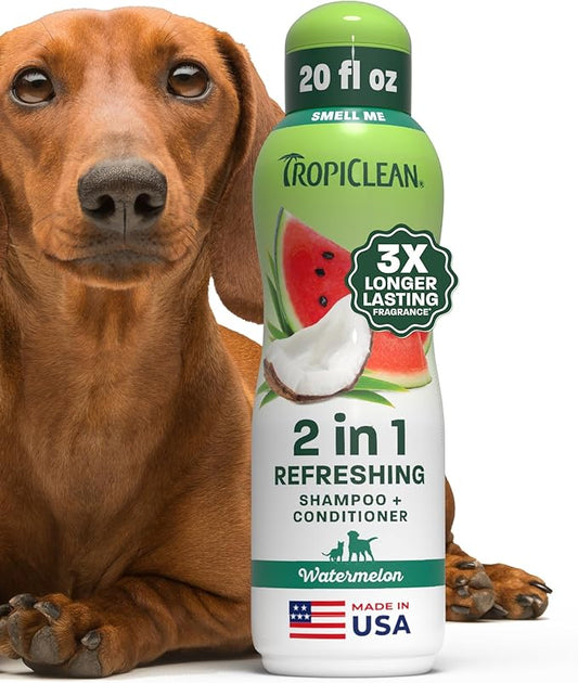 TropiClean Dog Perfume Spray, 3X Longer-Lasting Watermelon Scent, 10oz