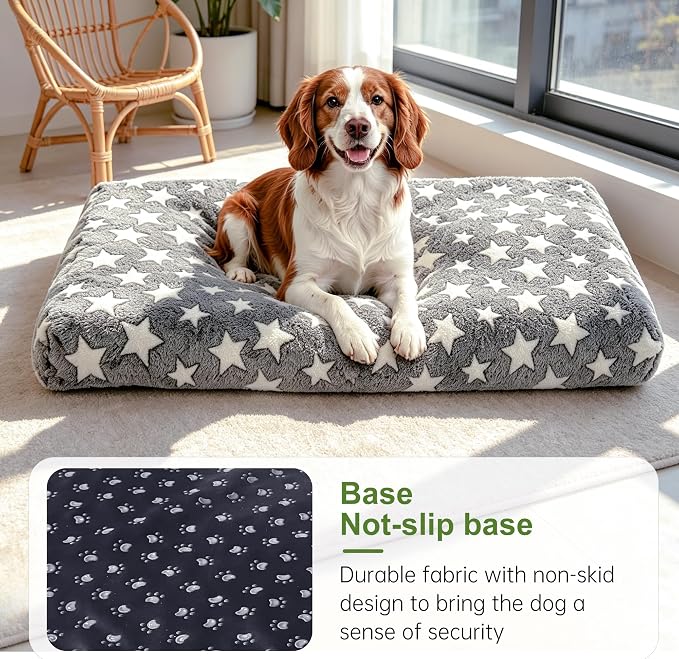 Orthopedic Dog Bed for Large Dogs with Removable Washable Cover | Orthopedic foam support, egg-crate design for joint pain relief, breathable cover, non-slip bottom, crate-friendly travel bed