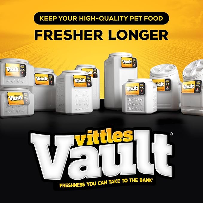 Vittles Vault Airtight Stackable Pet Food Storage Container Up to 60lbs | With Sealing Lid for Dry Pet Food, Made in USA, Measures 14.5 In L x 19 In H
