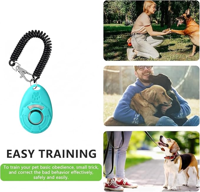 SZO Dog Training Treat Pouch with Training Clicker, Black | Dog Treat Pouch Set Includes Clicker for Pet Training, 3 Wear Styles with Waist Belt Shoulder Strap