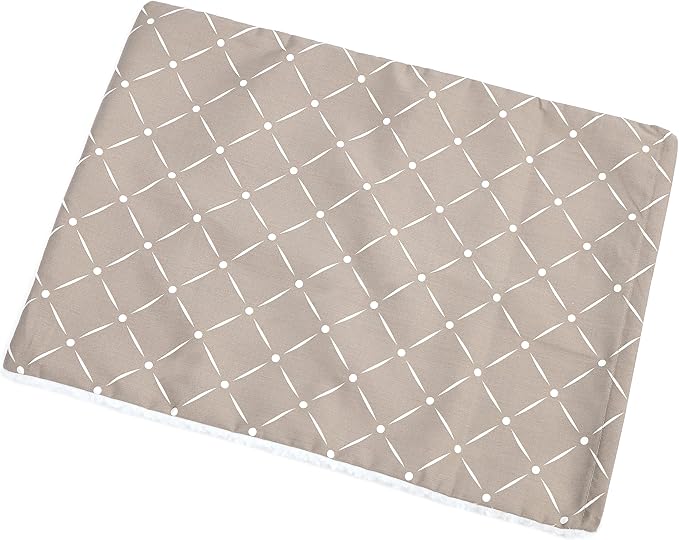 MidWest Homes for Pets Quiet Time Reversible Crate Pan Cover 24' Mushroom Diamond/Fleece, Small
