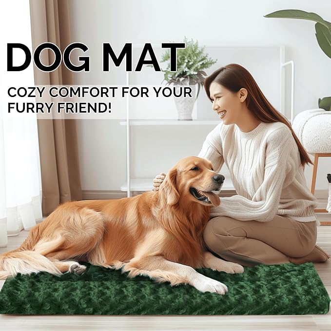 Dog Bed Mat - Comfortable Kennel Pad, Multi-Purpose Crate Bed & Mats for Dogs & Cats – Soft Crate Mat for Dog & Cat