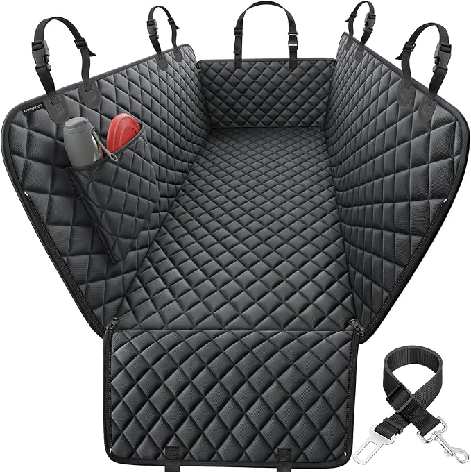 URPOWER Dog Car Seat Cover for Pets 100% Waterproof Seat Cover Hammock 600D Heavy Duty Scratch Proof Nonslip Durable Soft Back Seat Covers for Full Size Trucks
