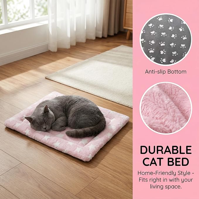Cat & Dog Bed Mat - Reversible Dog Crate Bed Mats, Soft & Breathable Kennel Pad, Durable Crate Bed for Extra Small Dogs & Cats