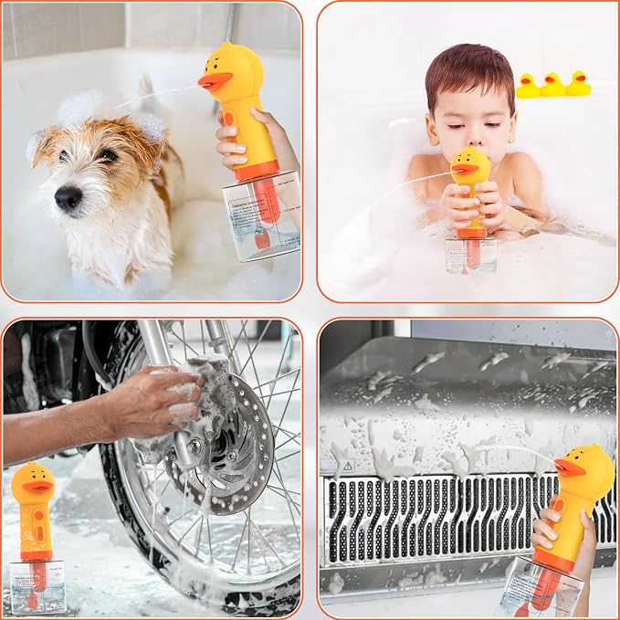 Homrich Electric Dog Soap Dispenser, Automatic Dog Cleaning Foam Machine, Dog Shampoo Sprayer with Brush for Dog and Cat Bathing, Shampoo Foamer for Pet Bathing, Bathroom, Kitchen Sink