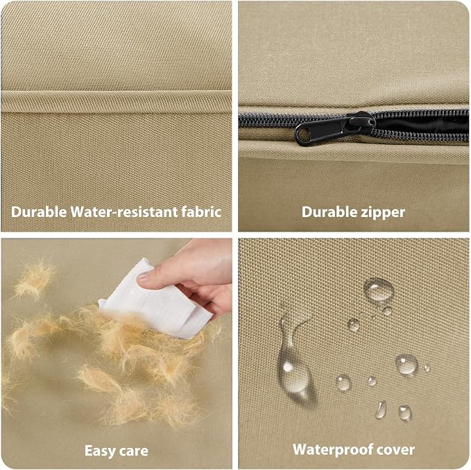 BFPETHOME Outdoor Waterproof Dog Bed for Large Dogs, Washable Cover, 54" | Outdoor & Indoor Use, Waterproof, For Medium, Large, Extra Large Dogs, Orthopedic, Egg Crate Foam, Up to 130 lbs