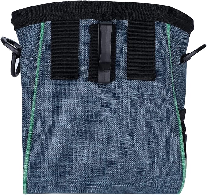 Portable Dog Treat Pouch Pet Puppy Treat Bag for Training Animal Walking Snack Container Bait Holder Kibble Hiking Toy Carries Pack with Waist Belt, Shoulder Strap, Built-in Poop Bag Dispenser