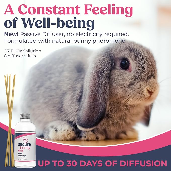 SIGNS SecureBunny Pheromone Home Stick Diffuser Refill, Provides 30 More Days of Natural Support for an Environment of Calm and Well-Being. Helping Relieve Any Feeling of Anxiety and Stress