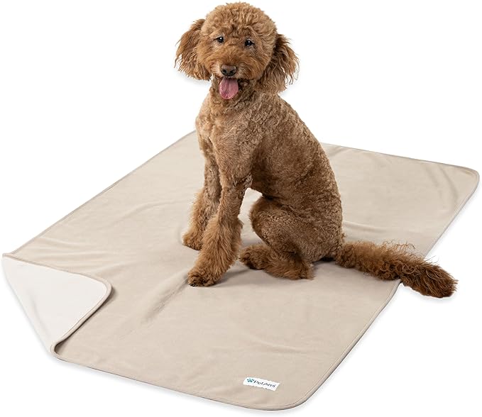PetAmi Waterproof Dog Blanket for Couch, Pee Proof Reversible Cat Blanket for Sofa Bed Furniture Protector, Soft Fleece Washable Pet Throw for Dogs Cats Puppies Kittens, 40x60 Taupe Beige