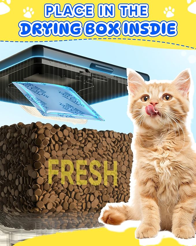 8PCS Desiccant Bag Replacement Compatible with oneisall All Automatic Cat Feeders, Desiccant Packs for Moisture Control for Automatic Pet Feeders Cat Dog Feeder, Keep Pet Food Dry & Fresh