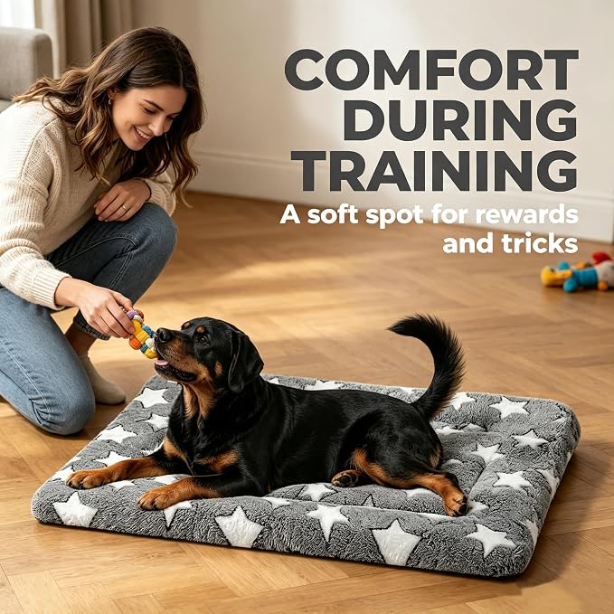 Dog Bed Mat - Comfortable Kennel Pad, Multi-Purpose Crate Bed for Dogs & Cats, Soft Support