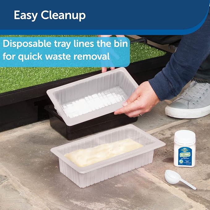 Pet Loo Pee-Pod with Sponge - Indoor Toilet Tray for Pets - Urine Disposal, 7 Count (Pack of 12)