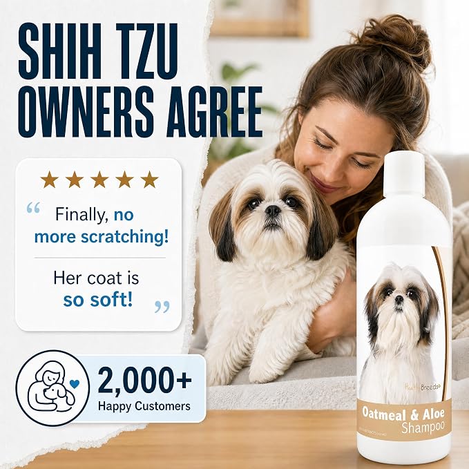 Healthy Breeds Shih Tzu Oatmeal Shampoo with Aloe 16 oz