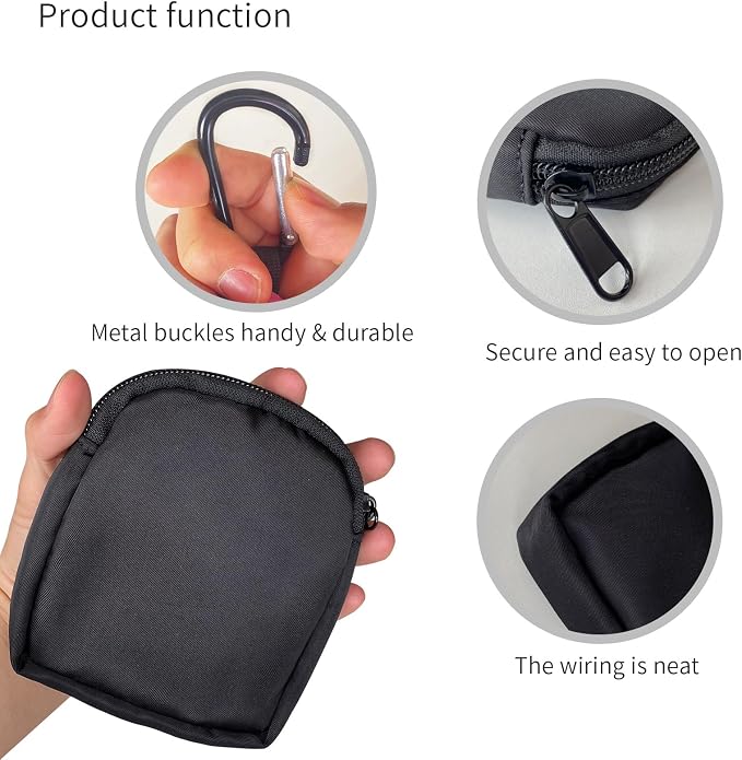 Dog Treat Pouch,Treat Pouches for Pet Training,Portable Snack Reward Dog Food Dispenser for Traveling or Outdoor Use，Black